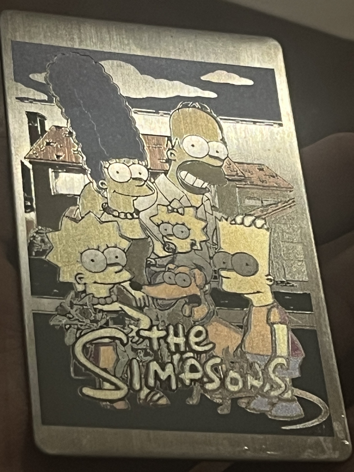 Detailed multicolor character engraving on stainless steel